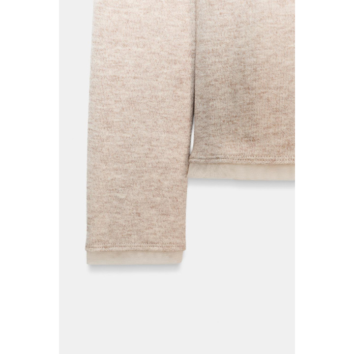 ФУТБОЛКА С ТЮЛЕВОЙ ОТДЕЛКОЙ