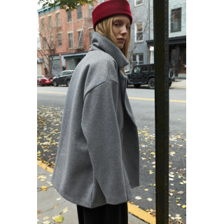 Пальто мягкое двубортное