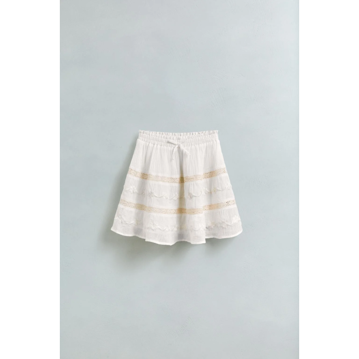 FLORAL EMBROIDERED SKIRT