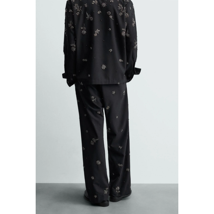 Брюки limited edition relaxed fit с пайетками