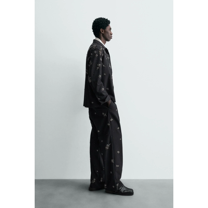 Брюки limited edition relaxed fit с пайетками