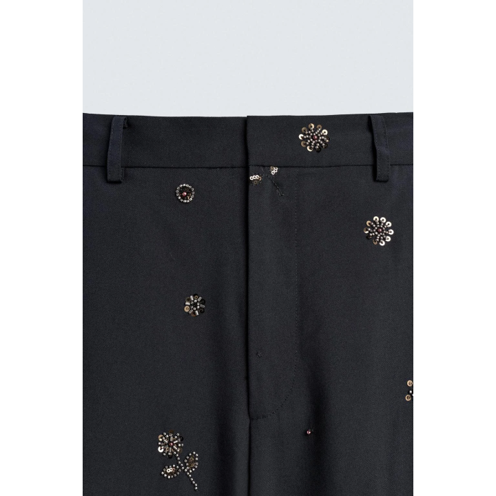 Брюки limited edition relaxed fit с пайетками