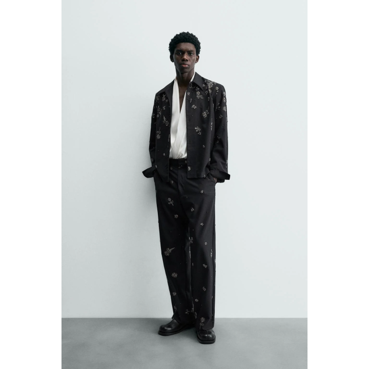 Брюки limited edition relaxed fit с пайетками