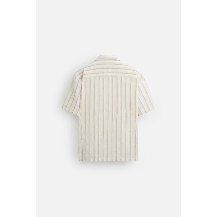 РУБАШКА ИЗ РЕЛЬЕФНОЙ ТКАНИ В ПОЛОСКУ