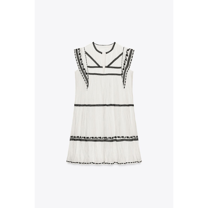 КОРОТКОЕ ПЛАТЬЕ С ВЫШИВКОЙ — ZW COLLECTION