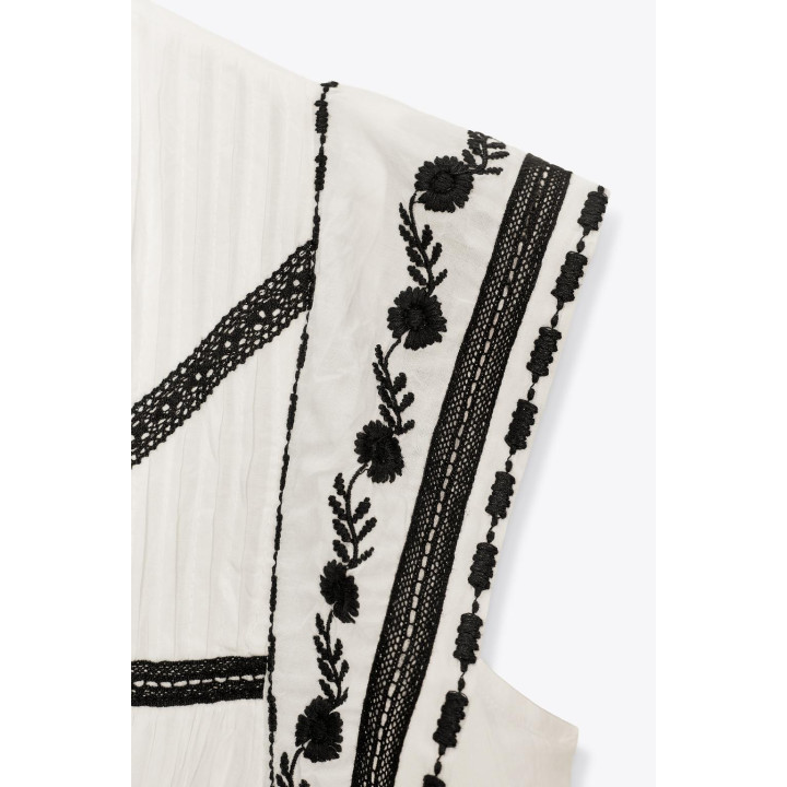 КОРОТКОЕ ПЛАТЬЕ С ВЫШИВКОЙ — ZW COLLECTION