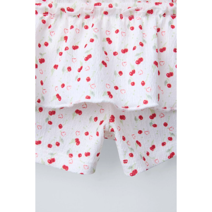 ЮБКА-ШОРТЫ ИЗ РЕЛЬЕФНОЙ ТКАНИ С ПРИНТОМ