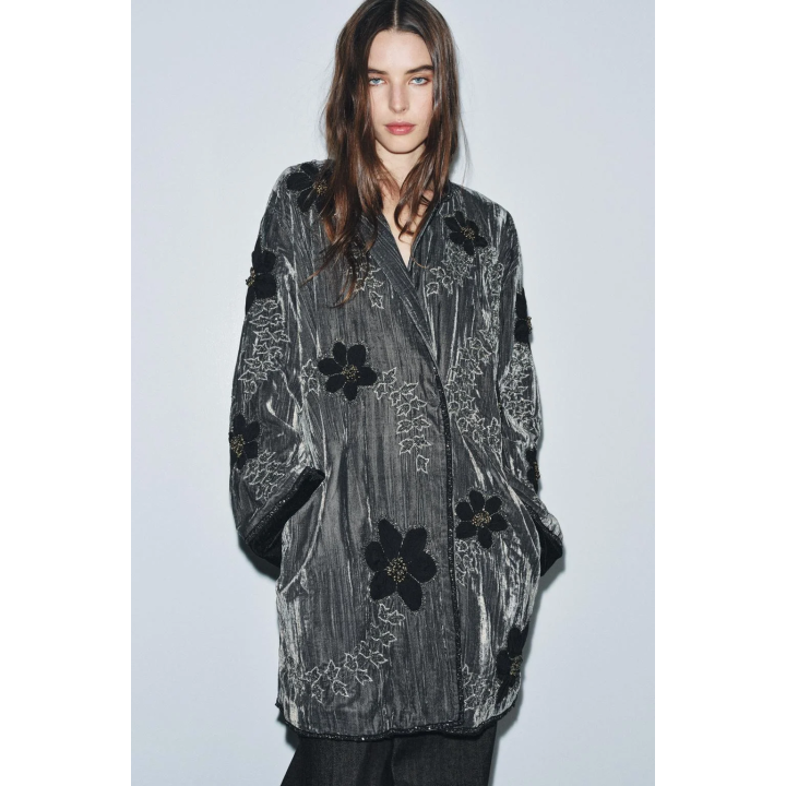 КИМОНО ИЗ ВЫШИТОГО БАРХАТА — ZW COLLECTION LIMITED EDITION