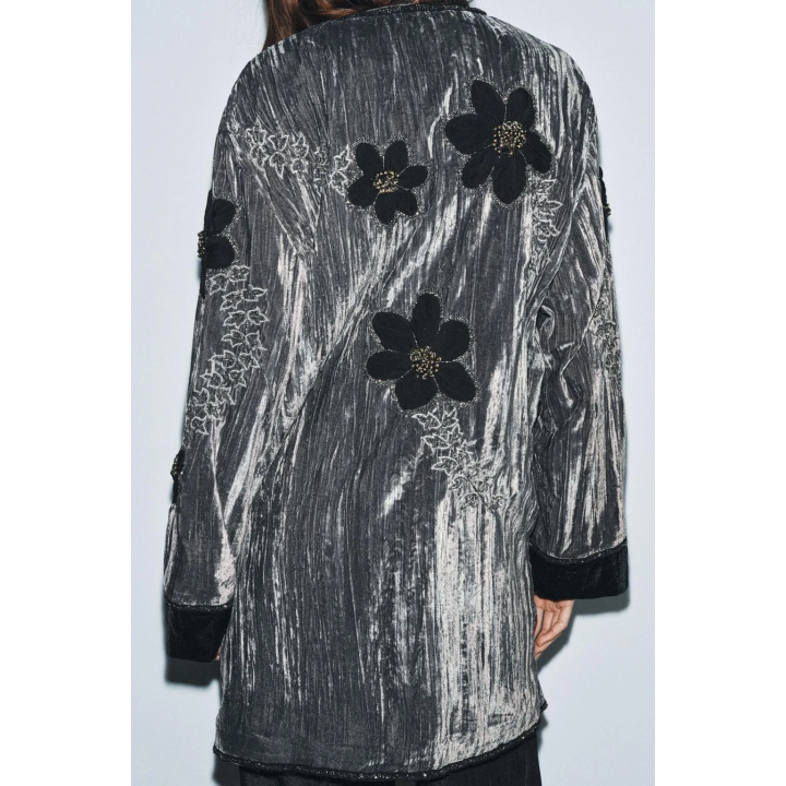 КИМОНО ИЗ ВЫШИТОГО БАРХАТА — ZW COLLECTION LIMITED EDITION