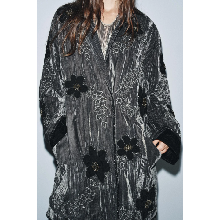 КИМОНО ИЗ ВЫШИТОГО БАРХАТА — ZW COLLECTION LIMITED EDITION