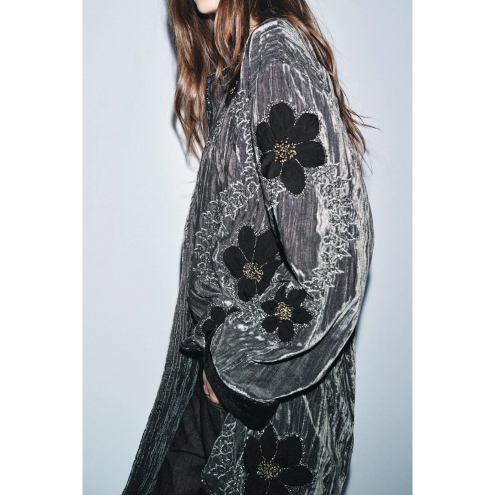 КИМОНО ИЗ ВЫШИТОГО БАРХАТА — ZW COLLECTION LIMITED EDITION