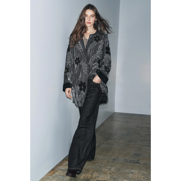 КИМОНО ИЗ ВЫШИТОГО БАРХАТА — ZW COLLECTION LIMITED EDITION