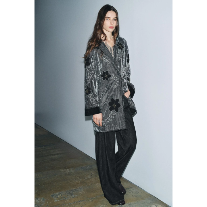 КИМОНО ИЗ ВЫШИТОГО БАРХАТА — ZW COLLECTION LIMITED EDITION