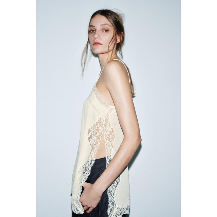 Топ-бюстье коллекции zw с кружевными обрезами