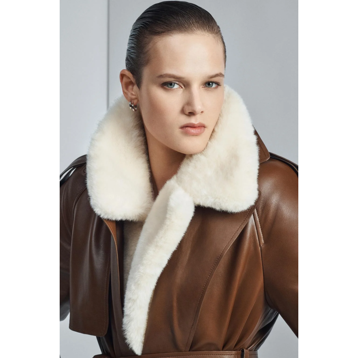 ДЛИННЫЙ ТРЕНЧ ИЗ 100% КОЖИ — ZW COLLECTION LIMITED EDITION