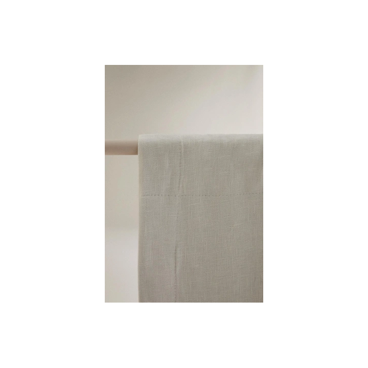 WHITE BLACKOUT LINEN CURTAIN