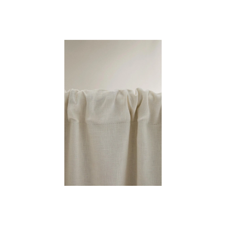 WHITE BLACKOUT LINEN CURTAIN