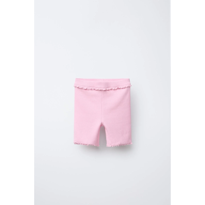 НАБОР ИЗ 2 ЛЕГИНСОВ-ВЕЛОСИПЕДОК В РУБЧИК С ЦВЕТОЧНЫМ ПРИНТОМ