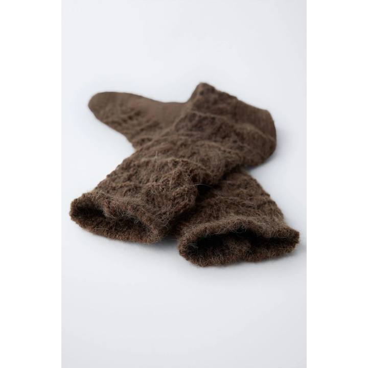 Носки из толстого вязаного шерстяного и альпака