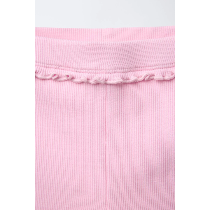 НАБОР ИЗ 2 ЛЕГИНСОВ-ВЕЛОСИПЕДОК В РУБЧИК С ЦВЕТОЧНЫМ ПРИНТОМ