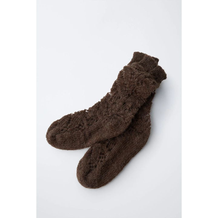 Носки из толстого вязаного шерстяного и альпака