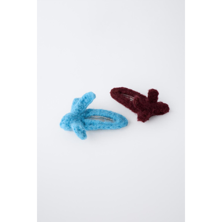 НАБОР ИЗ 2 ЗАКОЛОК ДЛЯ ВОЛОС С БАНТОМ