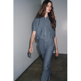 ДЖИНСОВАЯ РУБАШКА СО СКЛАДКАМИ — ZW COLLECTION