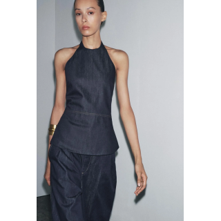 ДЖИНСОВЫЙ ТОП-ХАЛТЕР — ZW COLLECTION