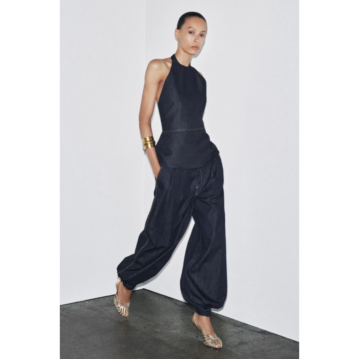 ДЖИНСОВЫЙ ТОП-ХАЛТЕР — ZW COLLECTION