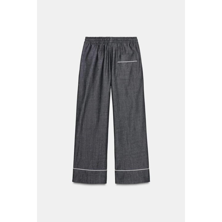 БРЮКИ С КОНТРАСТНОЙ ОКАНТОВКОЙ — ZW COLLECTION