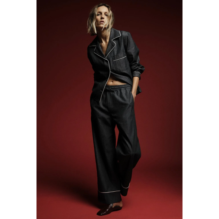 БРЮКИ С КОНТРАСТНОЙ ОКАНТОВКОЙ — ZW COLLECTION