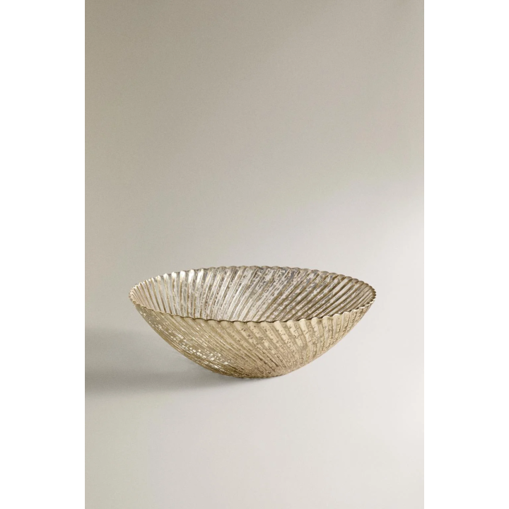 Блестящая стеклянная салатная чаша для рождества