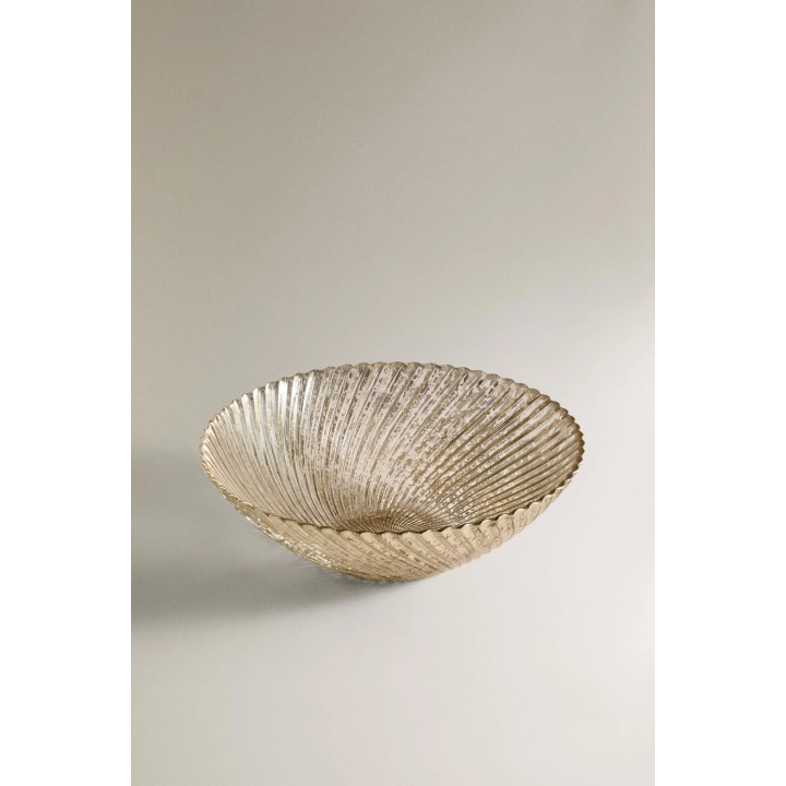 Блестящая стеклянная салатная чаша для рождества