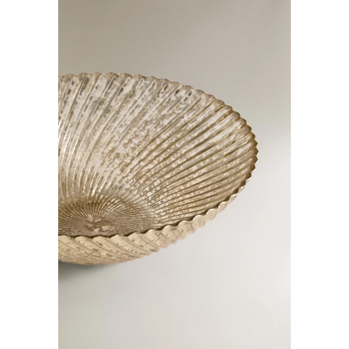 Блестящая стеклянная салатная чаша для рождества