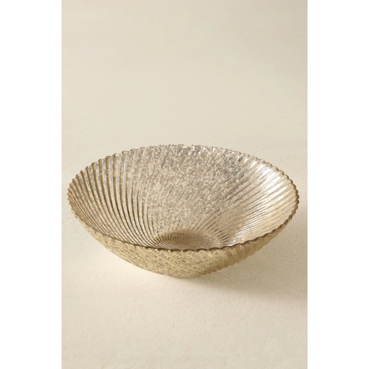 Блестящая стеклянная салатная чаша для рождества