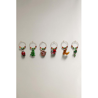 Набор стеклянных рождественских подвесок (набор из 6 штук)