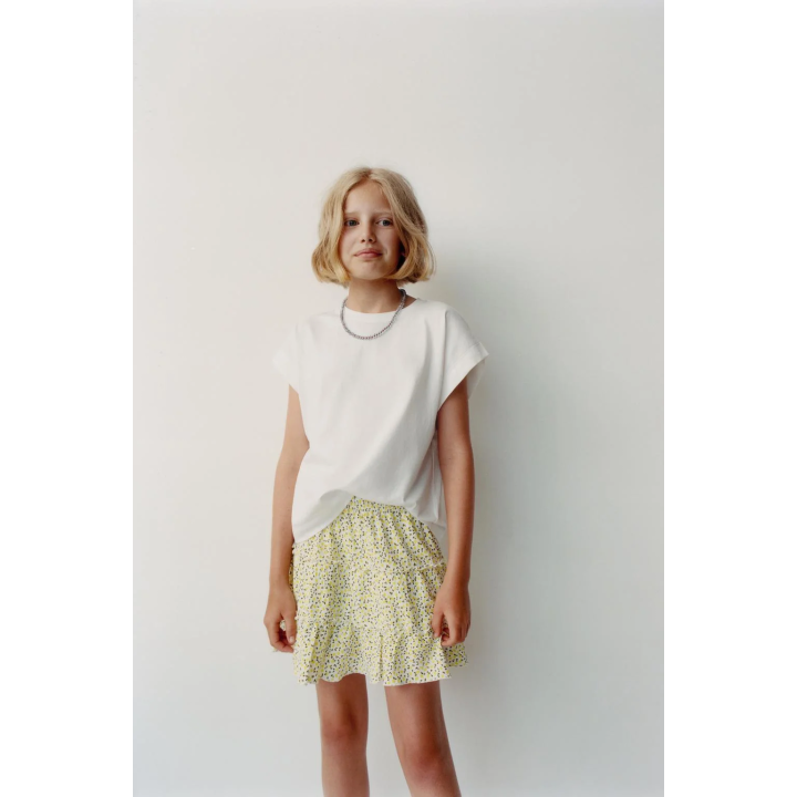 ЮБКА-ШОРТЫ ИЗ РЕЛЬЕФНОЙ ТКАНИ С ПРИНТОМ