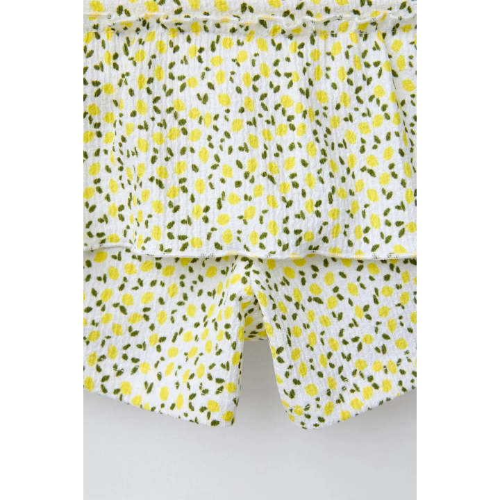 ЮБКА-ШОРТЫ ИЗ РЕЛЬЕФНОЙ ТКАНИ С ПРИНТОМ