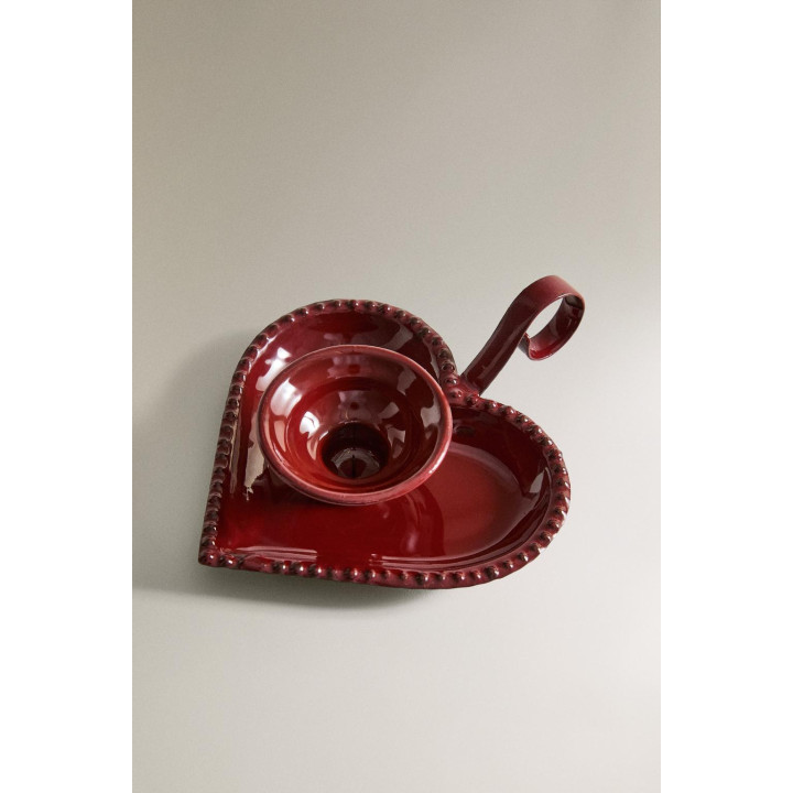 Железный подсвечник в форме сердца для рождества