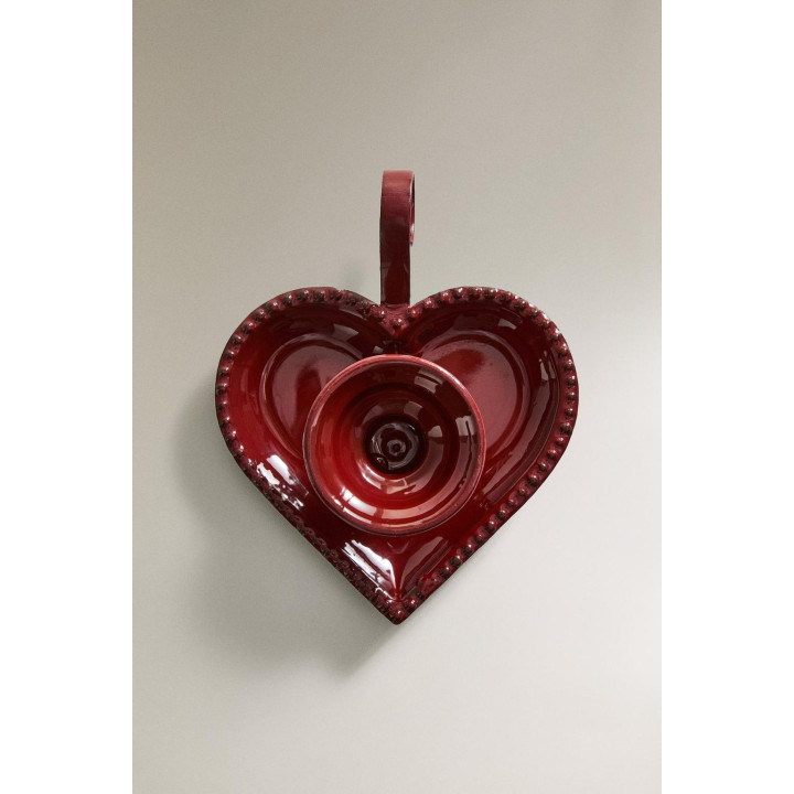 Железный подсвечник в форме сердца для рождества
