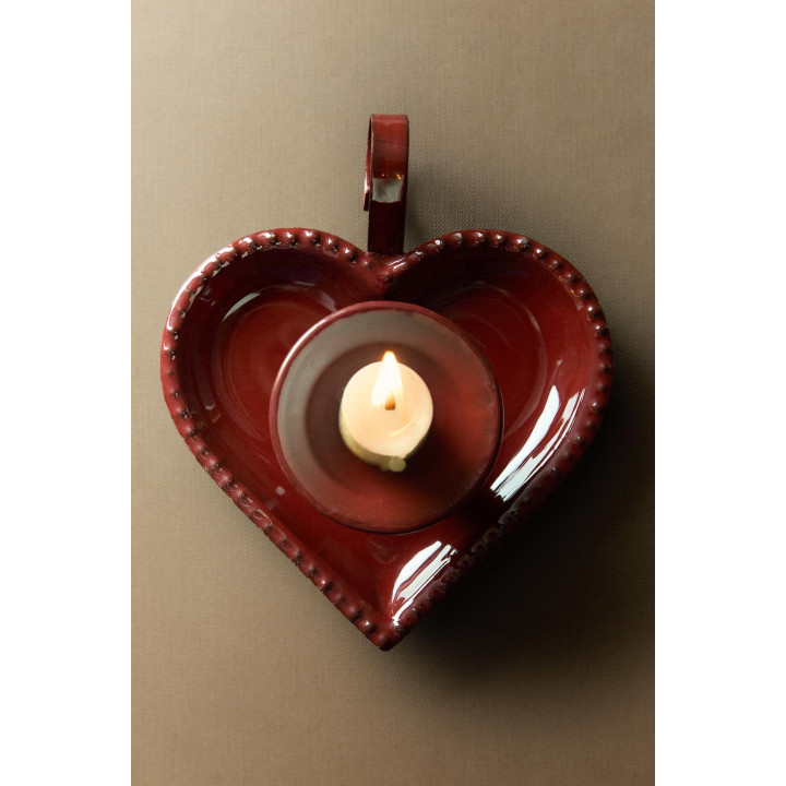 Железный подсвечник в форме сердца для рождества