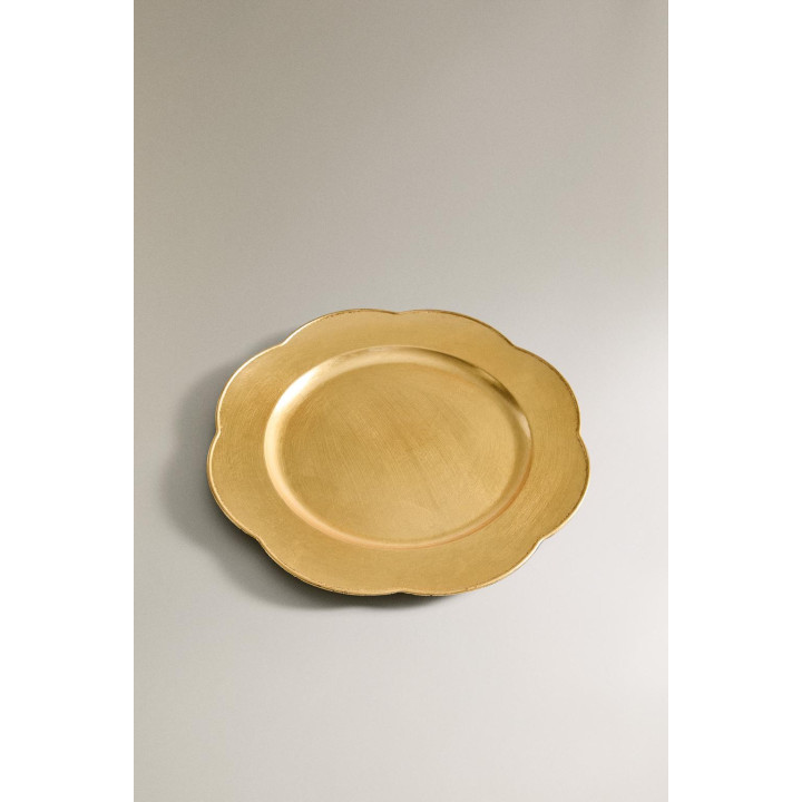 Рождественский сервизный тарелка с волновым краем