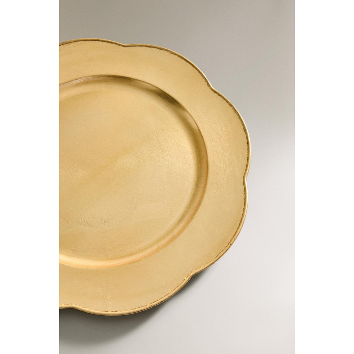 Рождественский сервизный тарелка с волновым краем