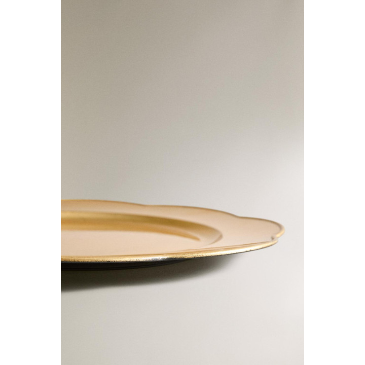 Рождественский сервизный тарелка с волновым краем