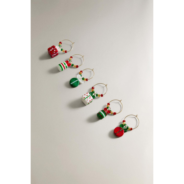 Набор стеклянных подвесок для подарков на рождество (набор из 6 штук)