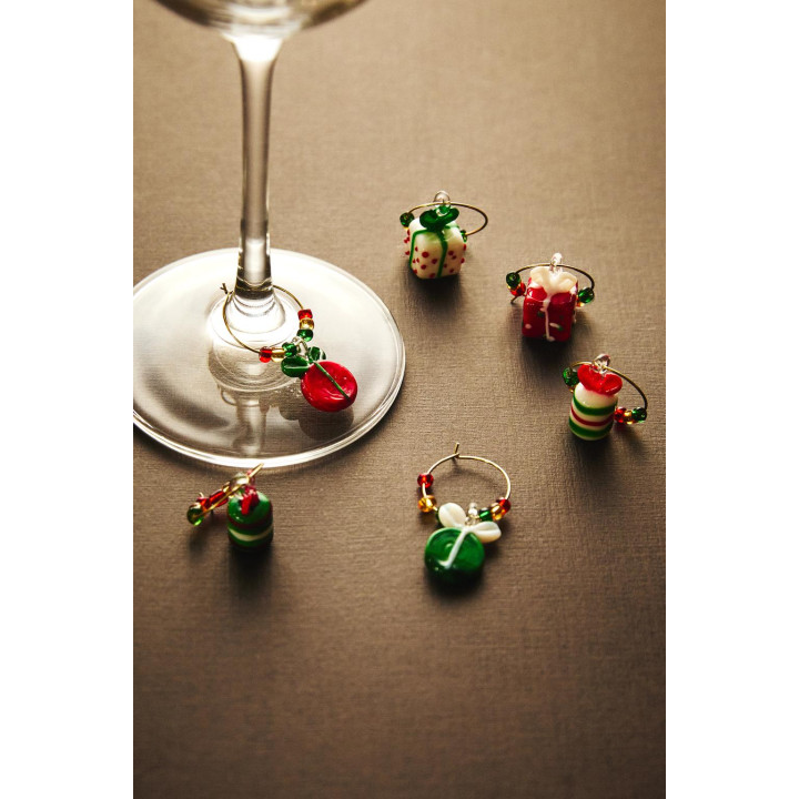 Набор стеклянных подвесок для подарков на рождество (набор из 6 штук)