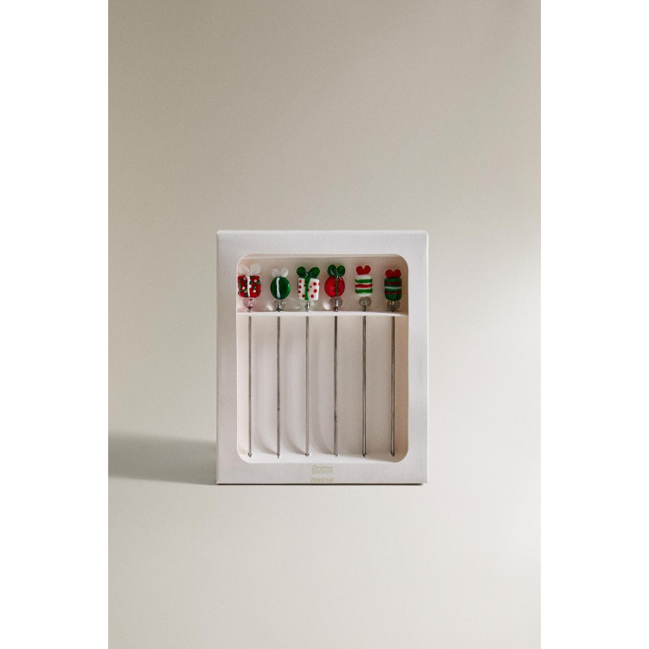 Набор шампуров для подарков на рождество (упаковка из 6 штук)