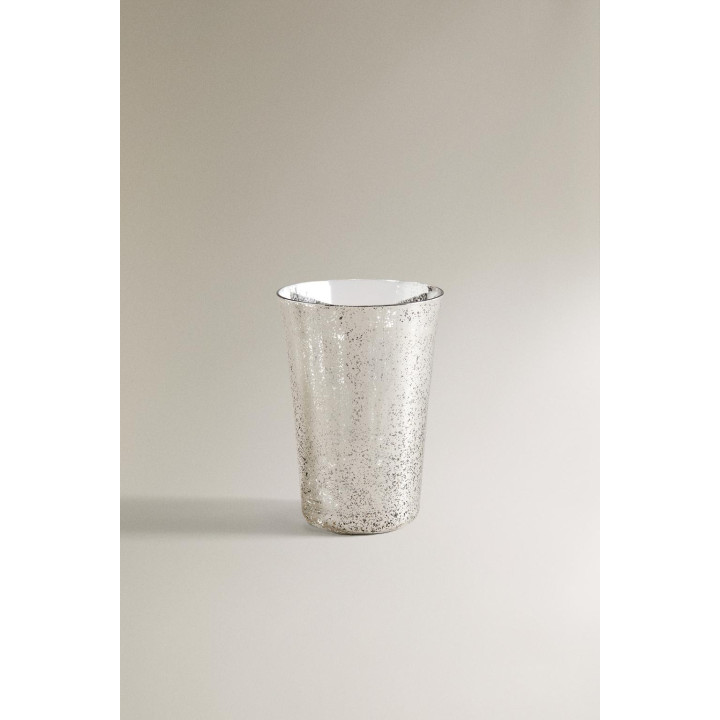 Стакан zara из ртутированного стекла рождества