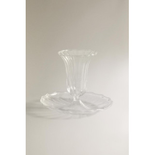 Свечдержатель из прозрачного стекла