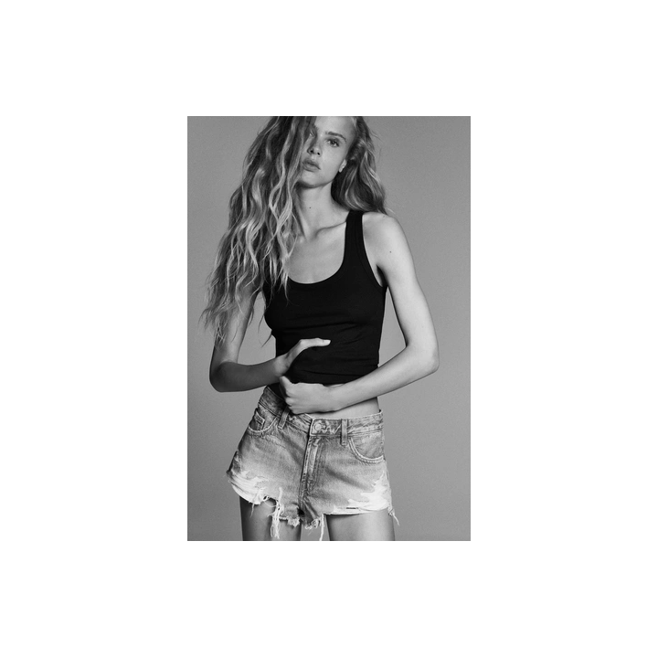 ДЖИНСОВЫЕ ШОРТЫ TRF С РАЗРЕЗАМИ, СРЕДНЯЯ ПОСАДКА